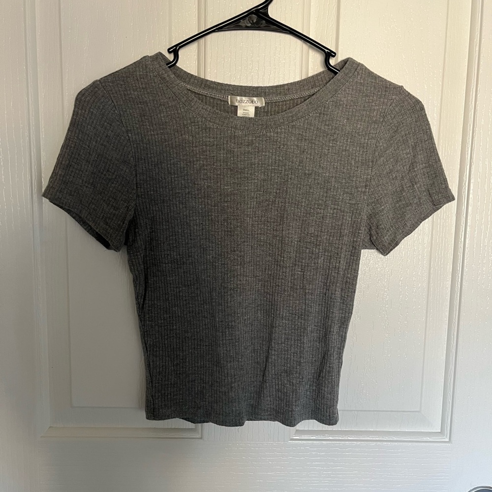 Bozzolo Charcoal Short Sleeve Top